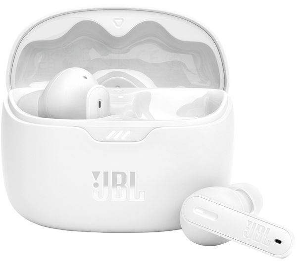 JBL Tune Beam Wireless Bluetooth Noise-Cancelling Earbuds - White