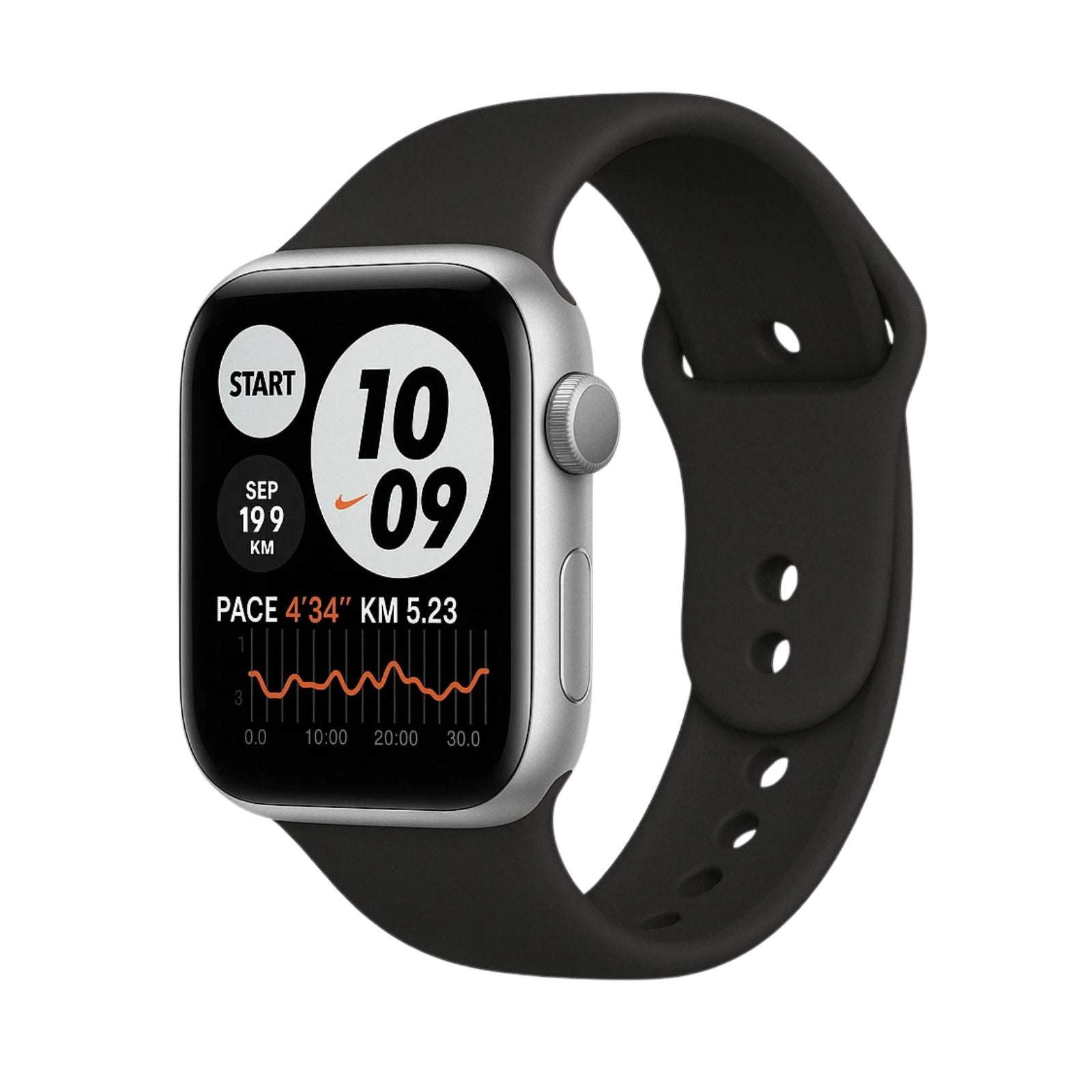 Apple Watch Series 6 Nike (GPS) Aluminium, A2291, 40mm, Silver, Pure Plat/Black Nike Sport Band