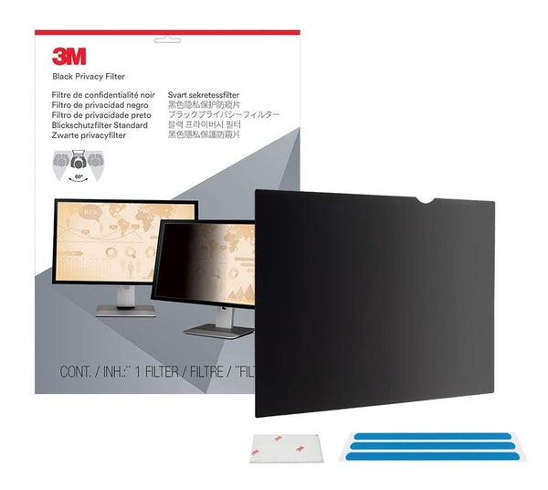 3M Privacy Filter 24" Widescreen Mon PF24.0W9, Black - Rebx.co.uk