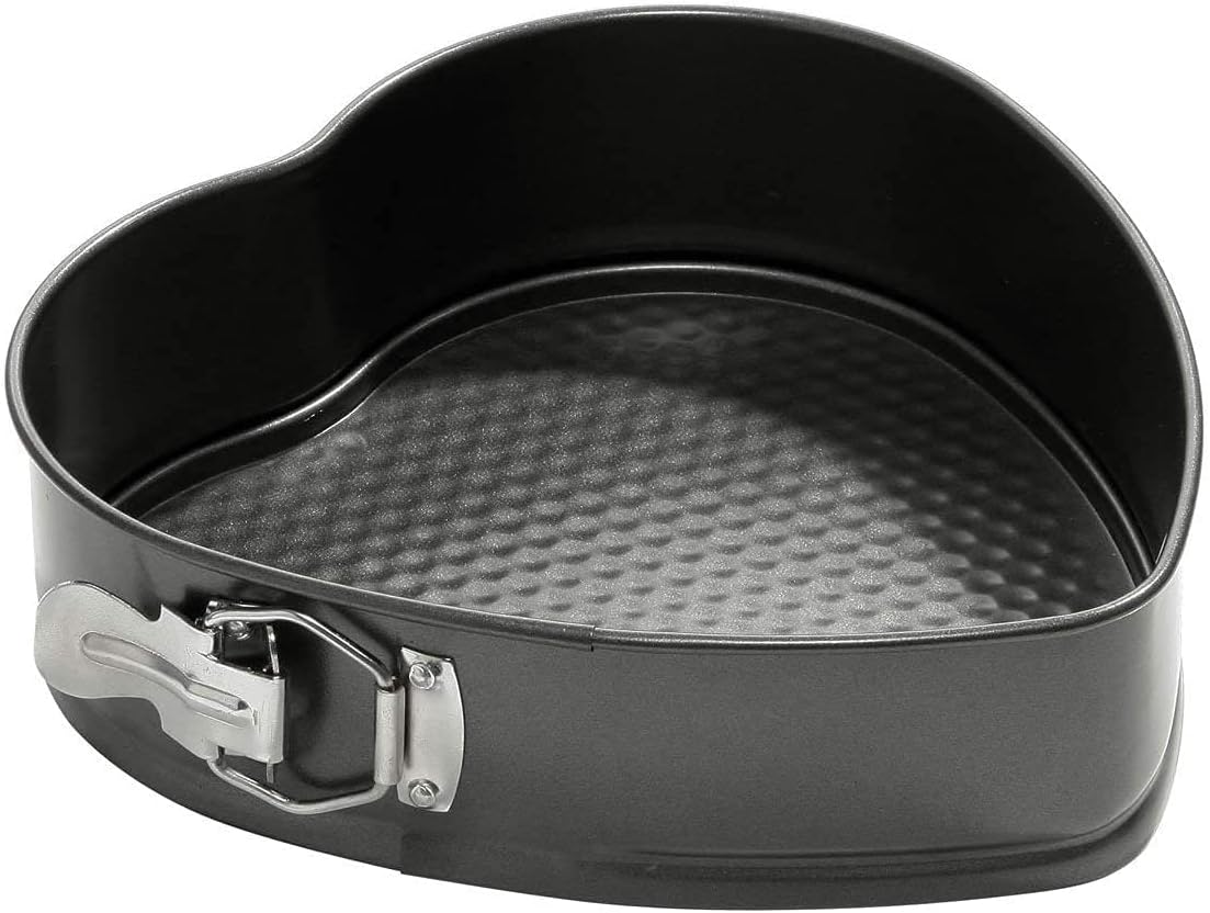 Copper Top 5 Pack Heart Shape Springform Cake Tins Non-Stick Leakproof
