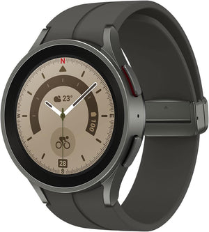 Samsung Galaxy Watch5 Pro Bluetooth 45mm Titanium Smartwatch + Grey Strap