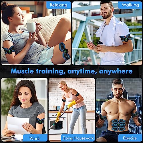 Lovcoyo ABS Trainer Muscle Stimulator, 6 Modes, USB Rechargeable
