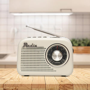 Lloytron N6409CR Rio 3 Band Rechargeable Portable AM SW FM Radio Cream