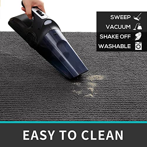 Dexi Indoor Door Mat Non-Slip Absorbent Washable Grey 60x90cm