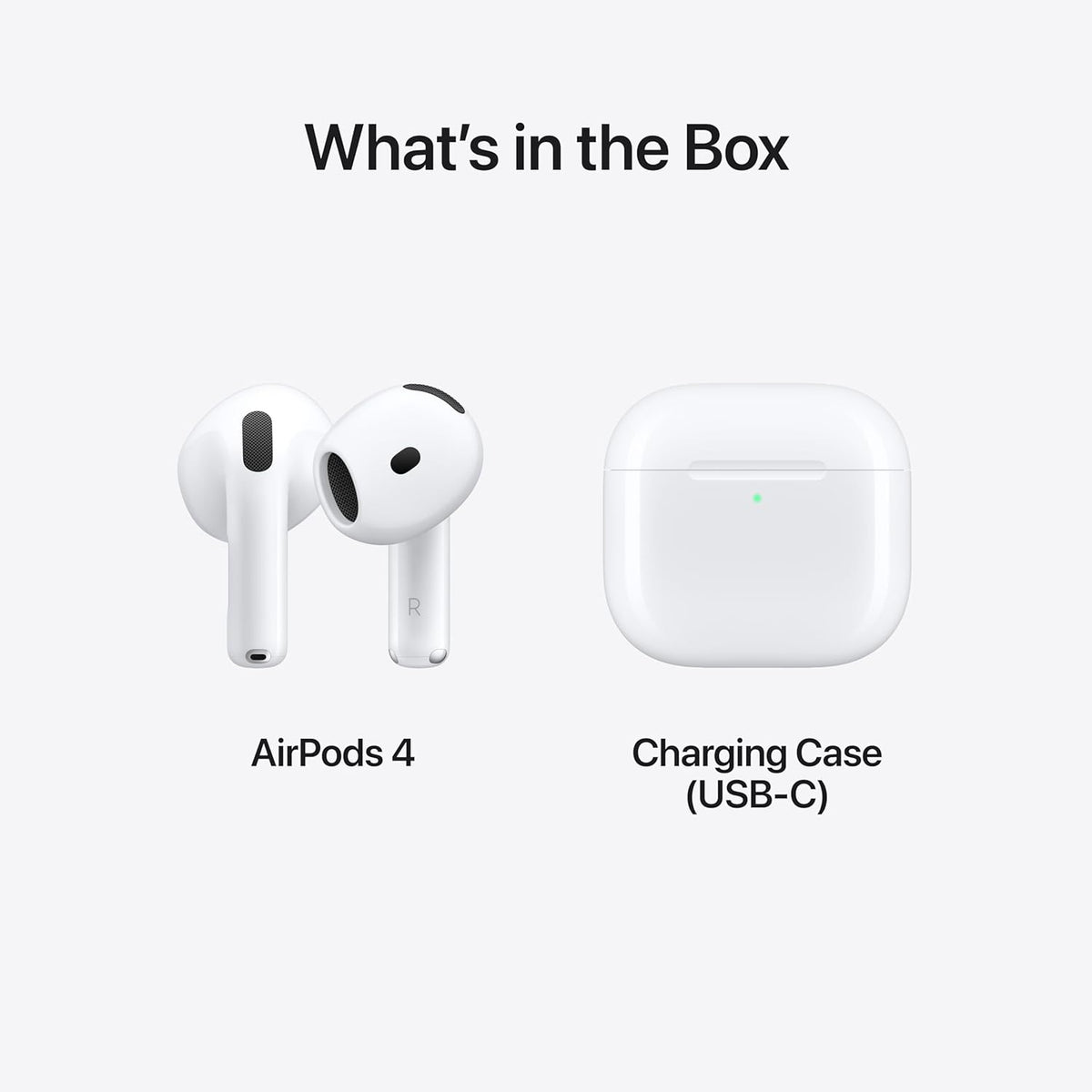 Apple AirPods 4 Wireless Bluetooth Earbuds, Spatial Audio, USB-C Charging Case
