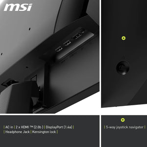 MSI MAG 255XF 24.5" Full HD 1080p Rapid IPS PC Gaming Monitor Screen - Black 7