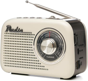 Lloytron N6409CR Rio 3 Band Rechargeable Portable AM SW FM Radio Cream