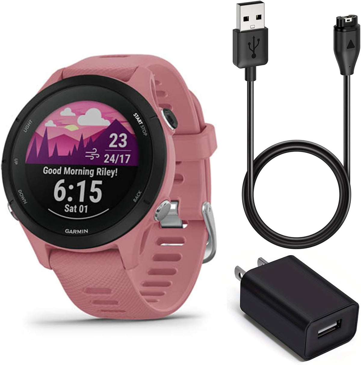 Garmin Forerunner 255S GPS Running Smartwatch - Light Pink
