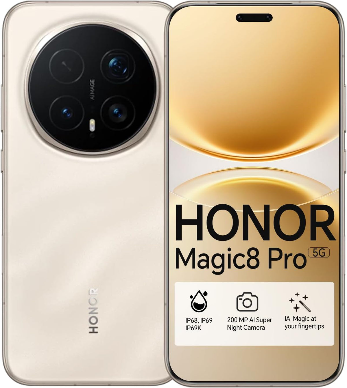 Honor Magic8 Pro 512GB Sunrise Gold Unlocked & SIM Free Smartphone