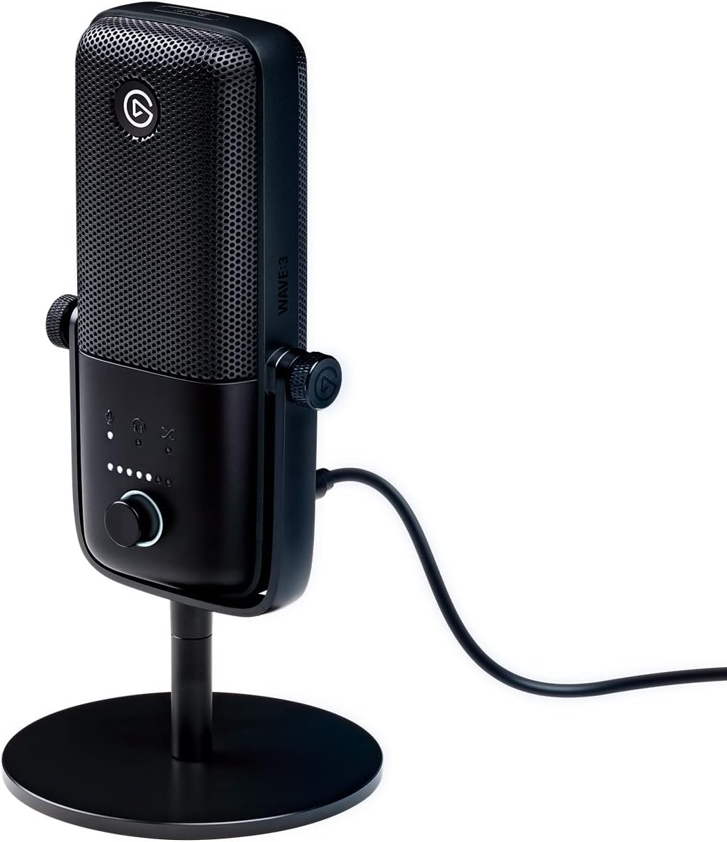 Elgato Wave:3 USB Condenser Microphone for Streaming, Podcast, Gaming, Mac & PC