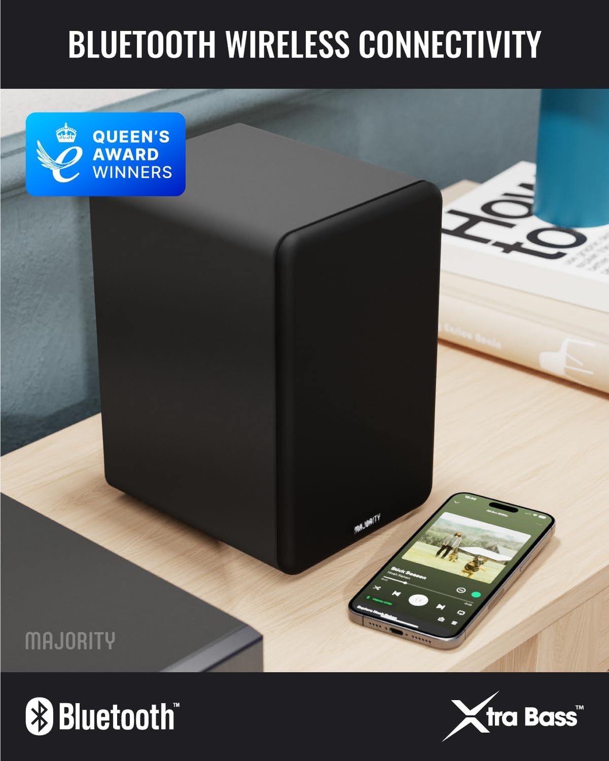 Majority D70X Active Bluetooth Bookshelf Speakers