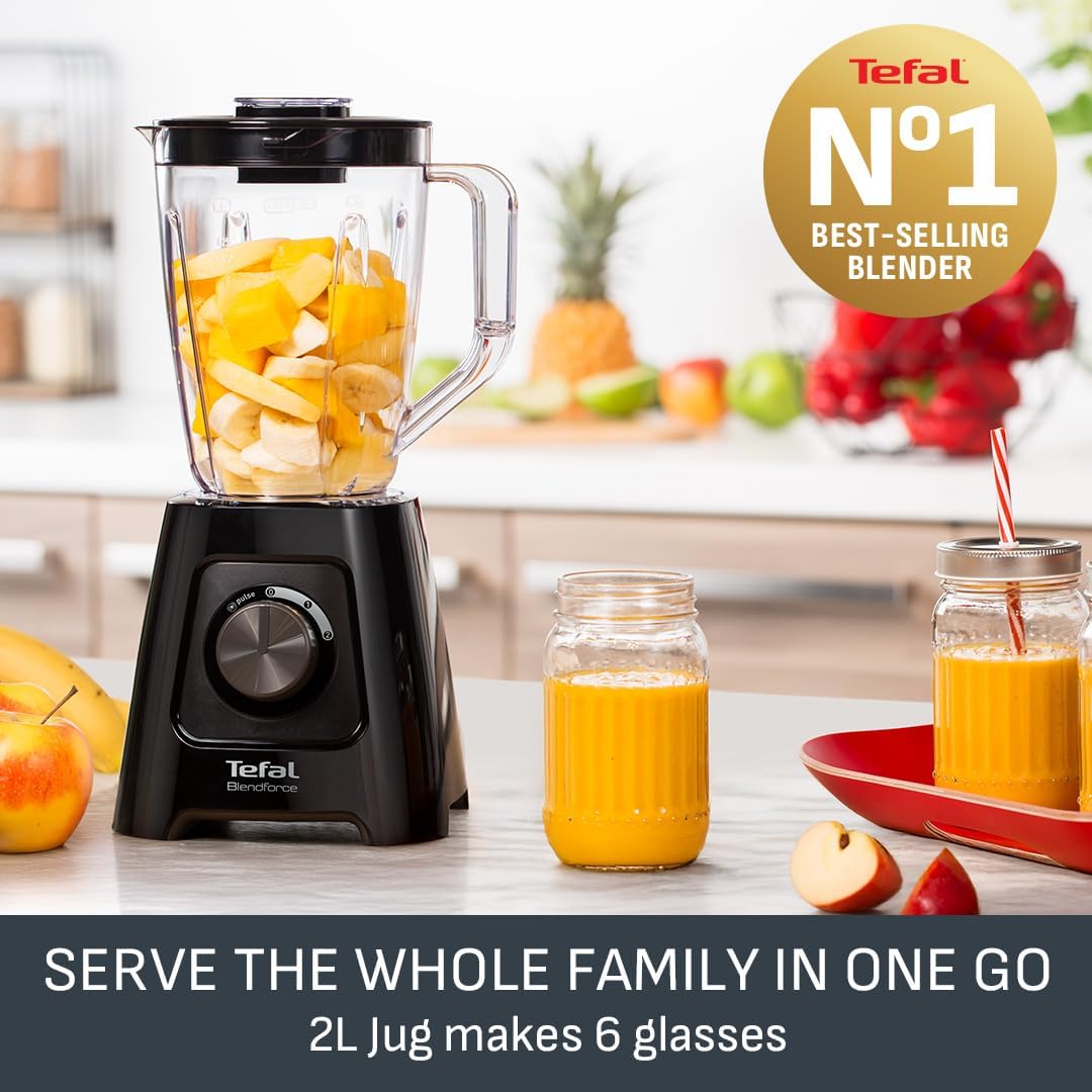 Tefal Blendforce II BL420840 600W Blender 1.5L Jug Smoothie Maker - Black