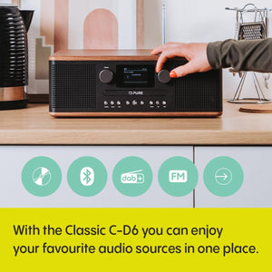 Pure Classic C-D6 CD & DAB+ Music System with Bluetooth