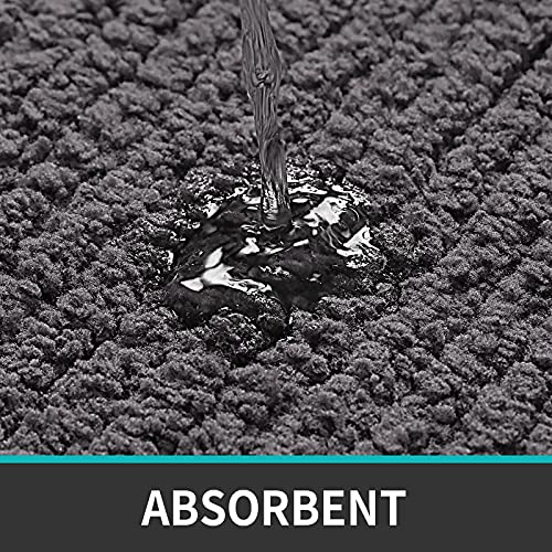 Dexi Indoor Door Mat Non-Slip Absorbent Washable Grey 60x90cm