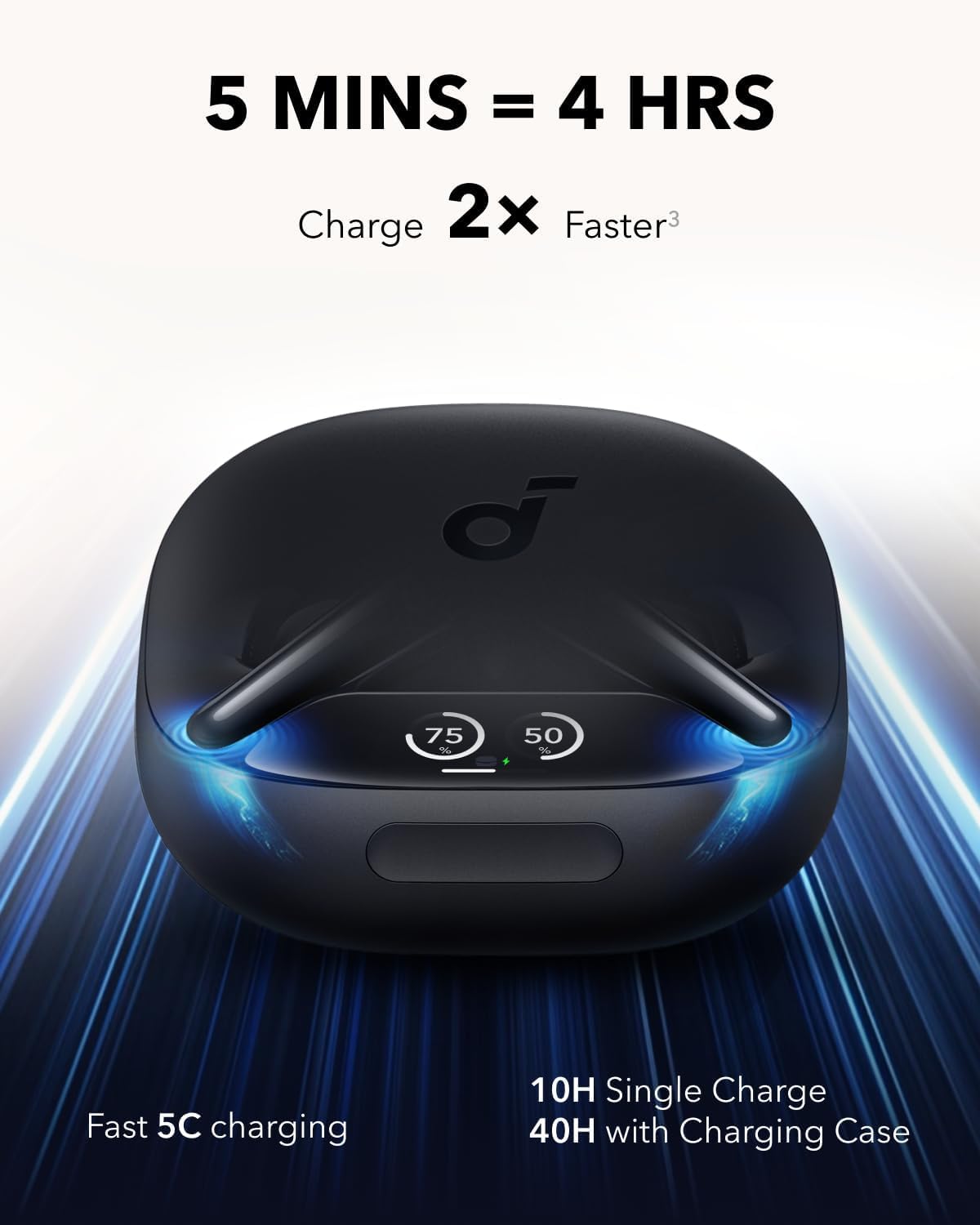 Soundcore Liberty 4 Pro Wireless Bluetooth Noise Cancelling Black Earbuds - view 6