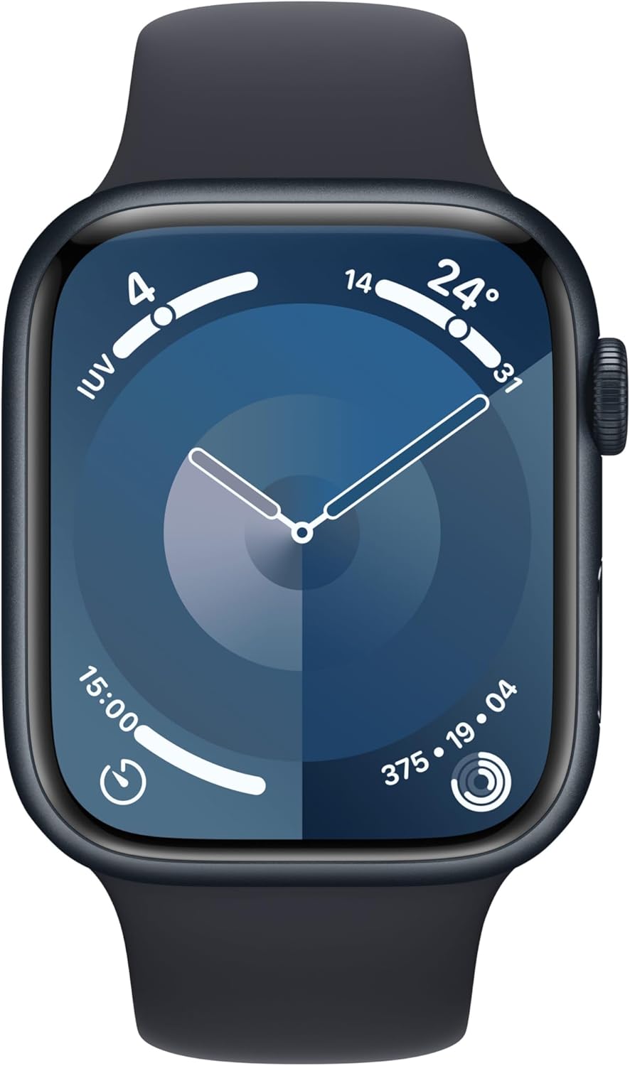 Apple Watch Series 9 (GPS, 45mm) Midnight Aluminium Case + Midnight Strap