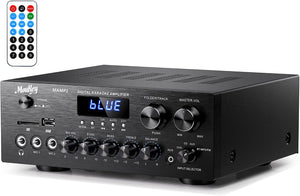 Moukey MAMP1 2.0 Stereo Amplifier 220W Bluetooth 5.0, USB/SD/AUX/RCA/Mic, Radio