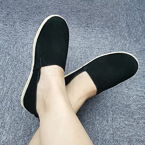 Aitann Women’s Leather Flat Espadrilles Shoes, Size uk6 Medium