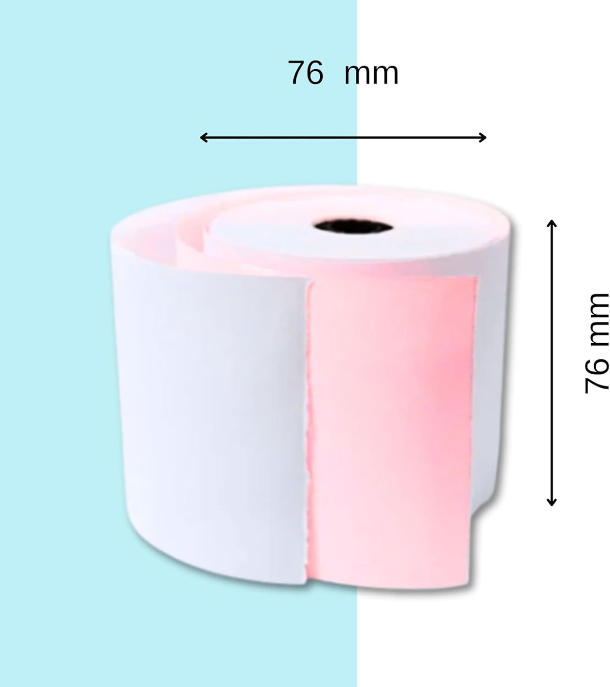 Double Dragon 76 x 76mm 2 Ply Carbonless Till Rolls Box of 20 Kitchen Printer