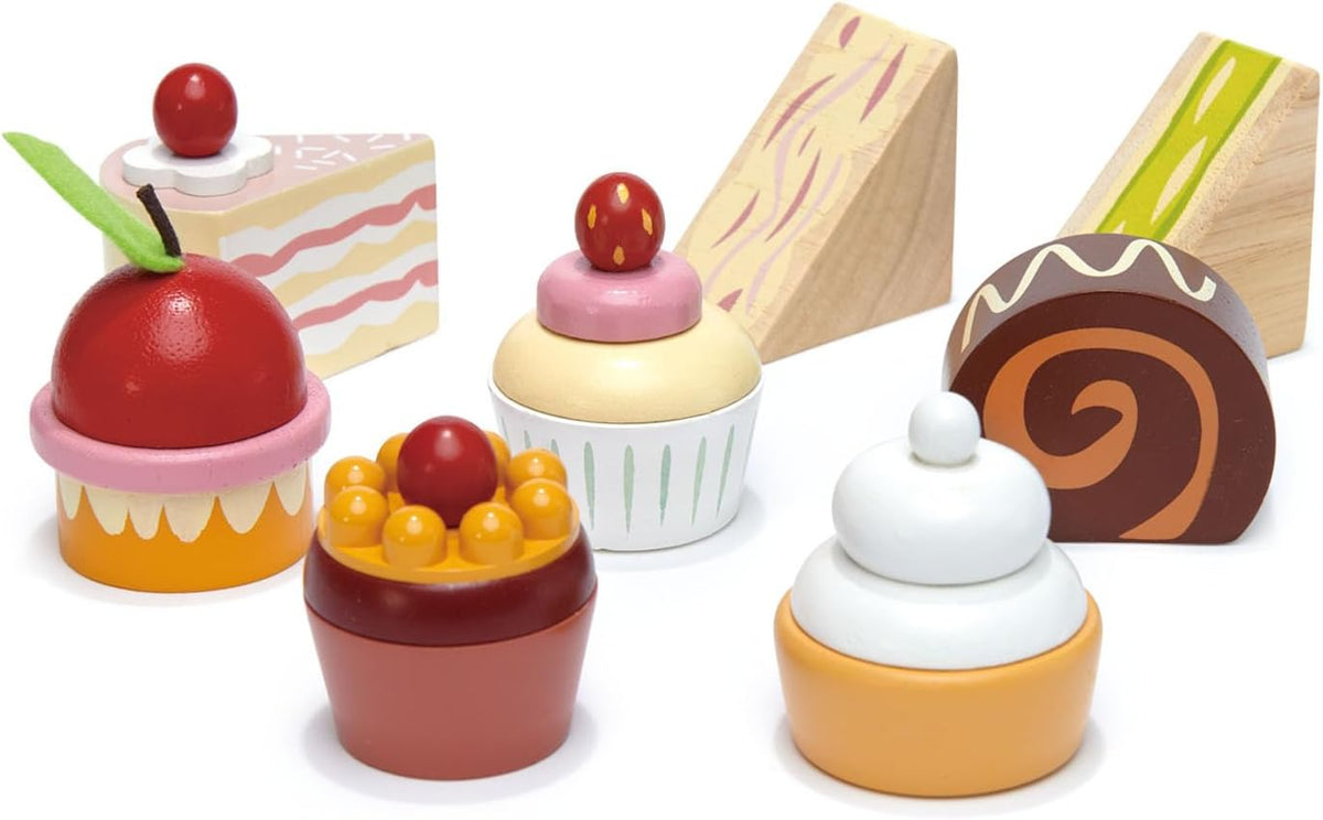 Tender Leaf Toys Mini Chef Birdie Afternoon Tea Stand Wooden Toy