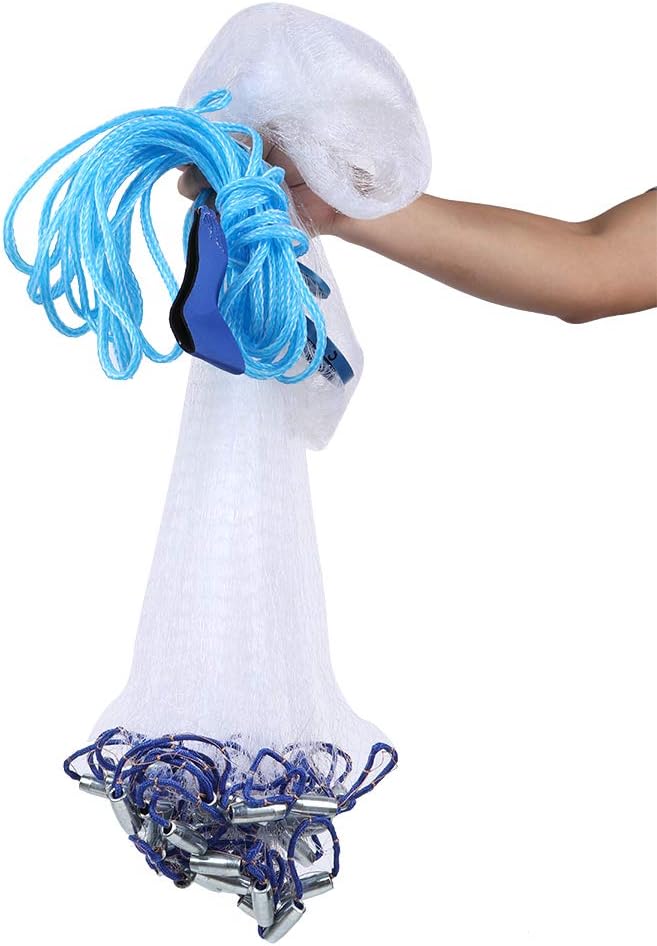 Alvinlite Portable Hand Throw Fishing Cast Net, Mesh Design