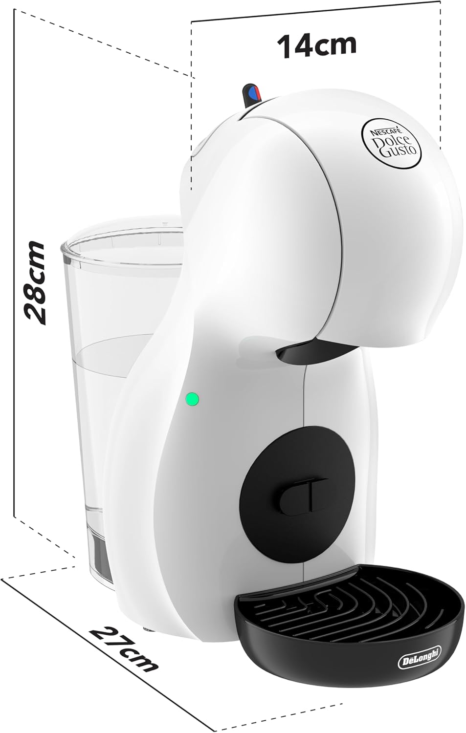 Dolce Gusto Piccolo XS EDG210.WB De'Longhi Pod Coffee Machine - White