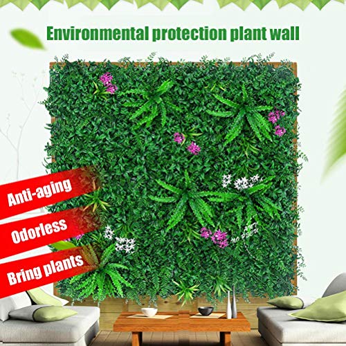Artificial Hedge Panels 40 x 60cm Faux Ivy Leaf Roll Privacy Screening Green - view 3