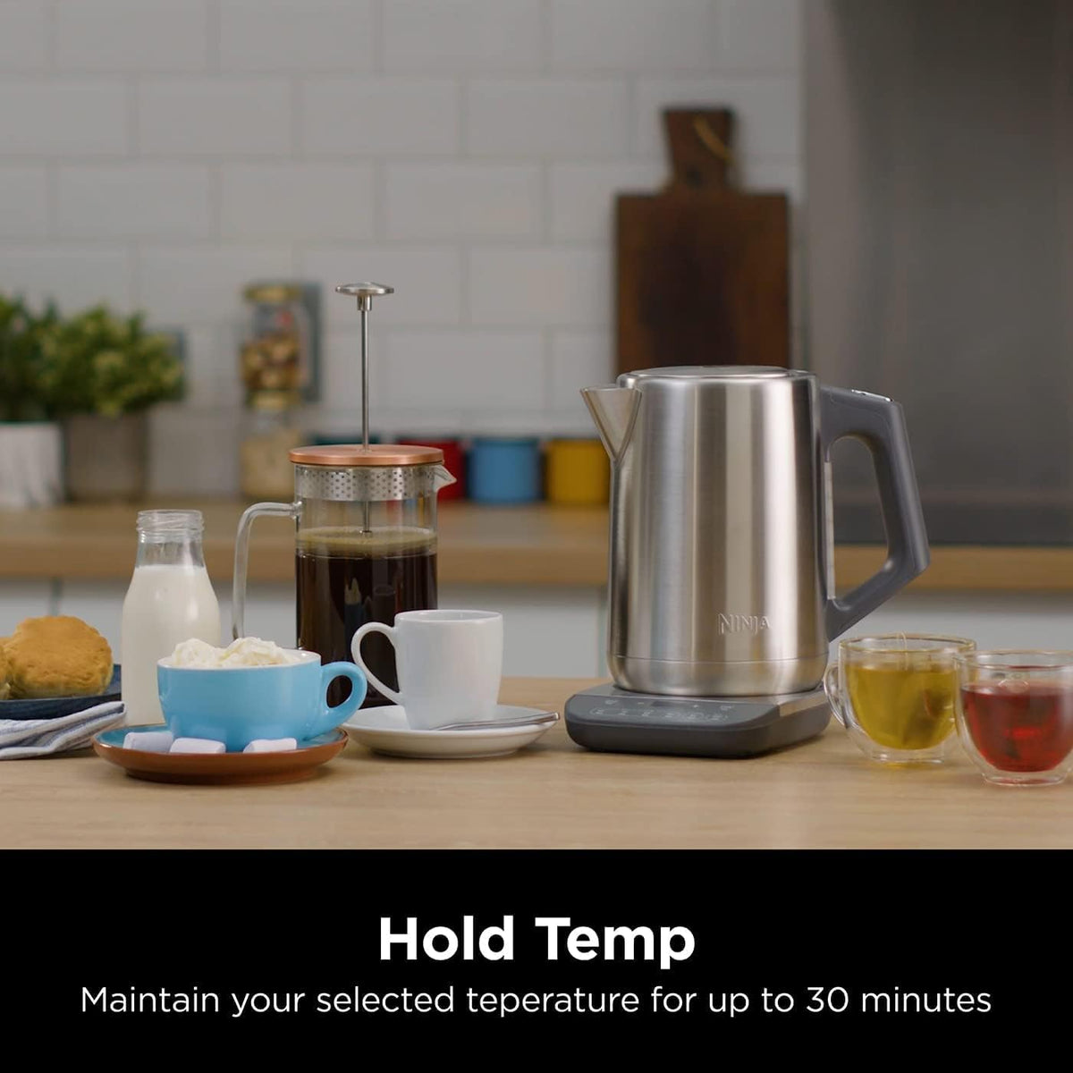 Ninja KT201UK Perfect Temperature Jug Kettle - Stainless Steel