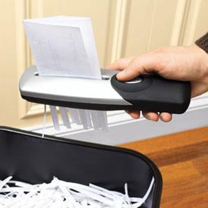 Handheld / Free Standing Portable Paper Shredder, USB or Battery Operated