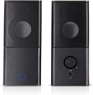 Nedis 18W 2.0 Gaming PC Speakers USB 3.5mm Stereo Volume Control Black