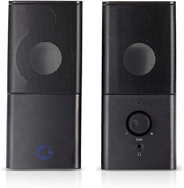 Nedis 18W 2.0 Gaming PC Speakers USB 3.5mm Stereo Volume Control Black