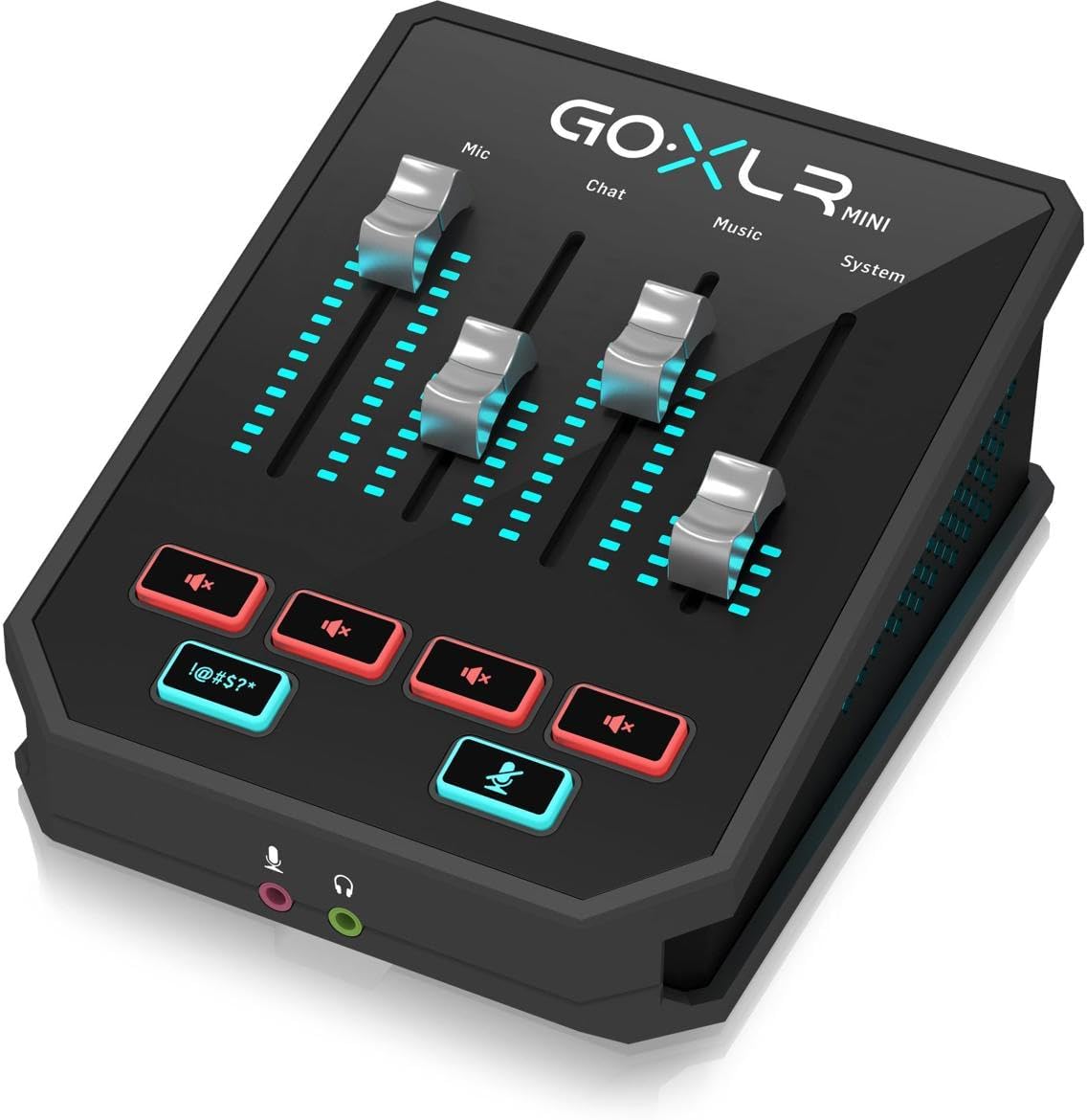 TC Helicon GoXLR MINI USB Audio Interface & Mixer, 4 Faders, MIDAS Preamp, XLR