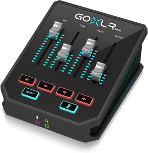 TC Helicon GoXLR MINI USB Audio Interface & Mixer, 4 Faders, MIDAS Preamp, XLR