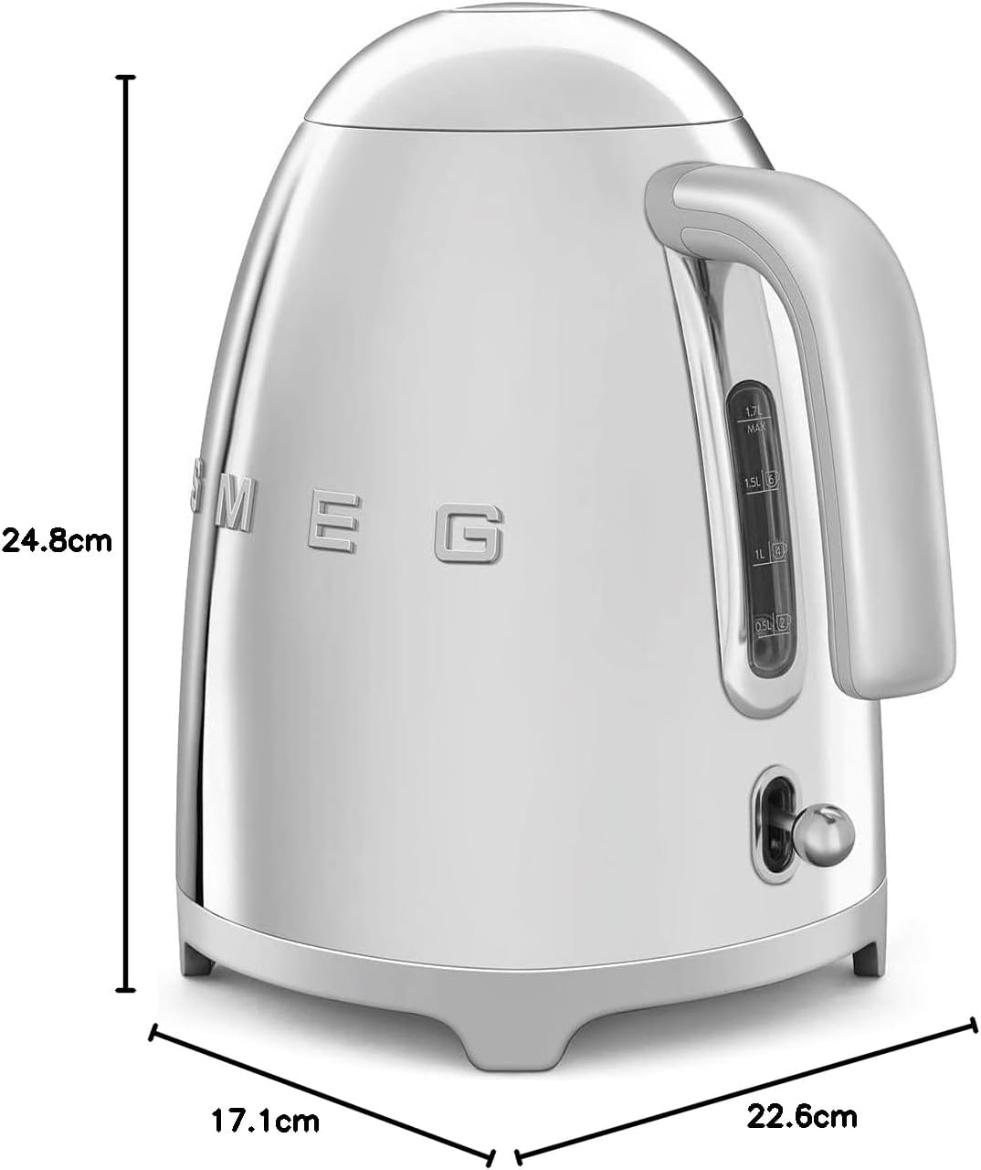 Smeg KLF03WHUK 50's Style Retro Kettle - White