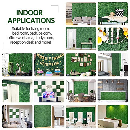 Artificial Hedge Panels 40 x 60cm Faux Ivy Leaf Roll Privacy Screening Green - view 4