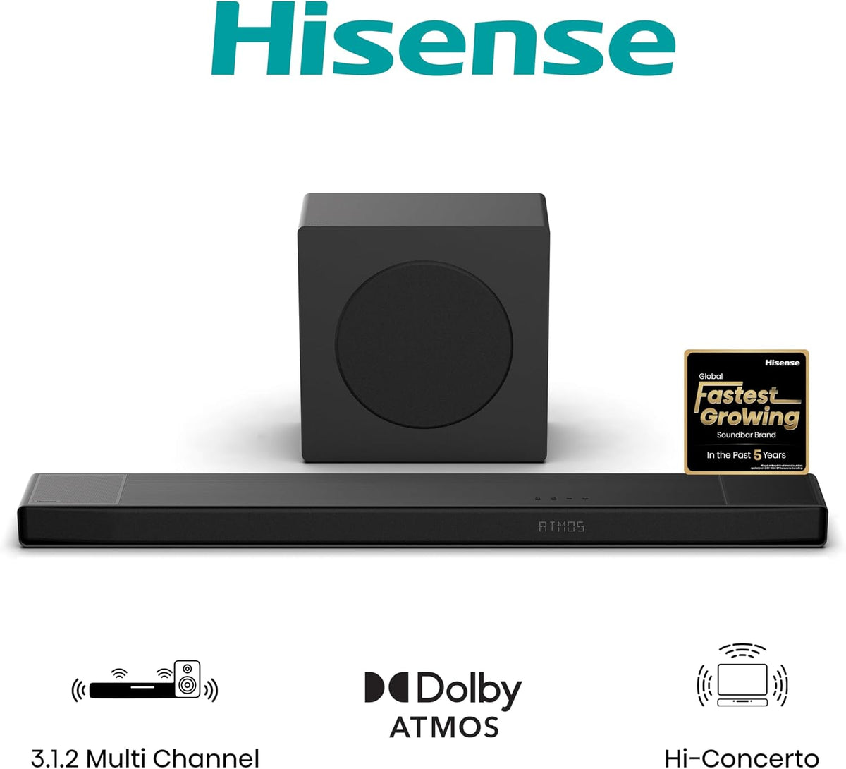 HISENSE AX3120Q 3.1.2 Wireless Sound Bar with Dolby Atmos & DTS Virtual:X