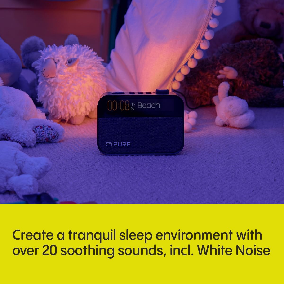 Pure MOMENT DAB+ Alarm Clock Radio with Bluetooth, Black