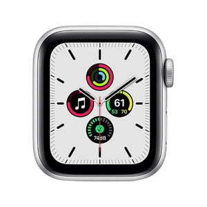 Apple Watch SE 1st Gen(GPS, 40mm) Silver Aluminium Case + Black Strap