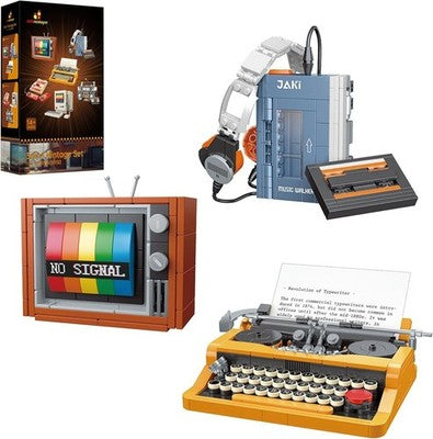 Jmbricklayer Typewriter Walkman Building Toy, 660-Piece Model For Display