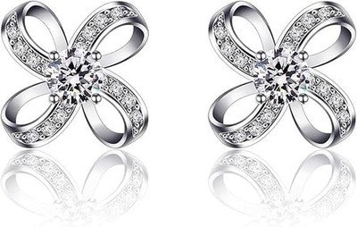 925 Sterling Silver CZ Stud Earrings for Women Gift for Her