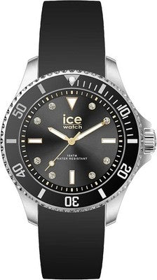 ICE-WATCH ICE Steel Black Gold Women's Watch Silicone Strap 020367 Small