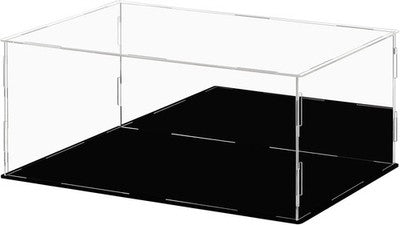 ECOSEAO Acrylic Display Case Mirror Dustproof Clear Box 35x25x15cm