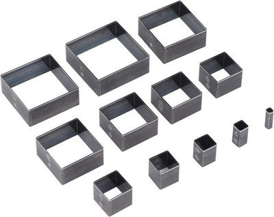 Square Leather Cutting Die Alloy Steel 12pcs Clear Edge Dies for Fabric