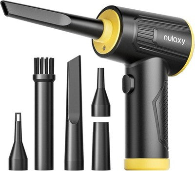 Nulaxy Compressed Air Duster 100000RPM Cordless Electric Keyboard Cleaner