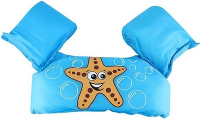 Kids Boys Swimming Arm Bands Float Vest Puddle Jumper Jacket Blue Starfish