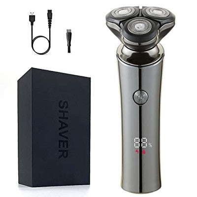 Electric Shaver for Men Rechargeable Rotary Razor Waterproof USB Charging
