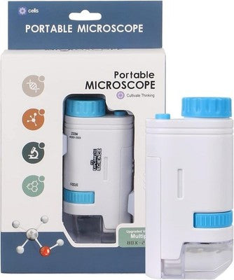 Aooba Portable Pocket Microscope - 200X Zoom, Led, Handheld - Blue