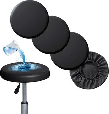 Bestenrose Stool Covers Round 4 Pcs Watedrproof PU Leather Bar Stool Covers