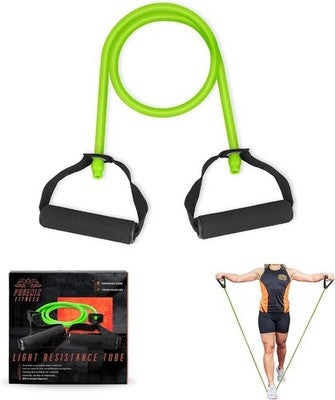 Phoenix Fitness Green Resistance Band With Handles, Light Strength Training