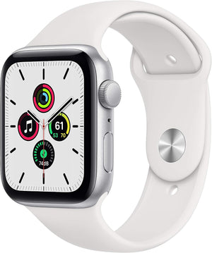 Apple Watch SE (GPS, 40mm) Silver Aluminium Case + White Strap